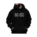 エルエーポップアート メンズ パーカー・スウェットシャツ アウター Men's AC/DC Word Art Hooded Sweatshirt Black