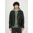 スビ メンズ ジャケット&ブルゾン アウター EAGLE JACKET - Leather jacket - black