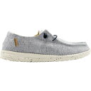 ヘイデュード レディース フィットネス スポーツ Hey Dude Women's Wendy Chambray Shoes White/Blue