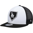 ニューエラ メンズ 帽子 アクセサリー Los Angeles Dodgers New Era 2022 Clubhouse Trucker 9FIFTY Snapback Hat White/Black