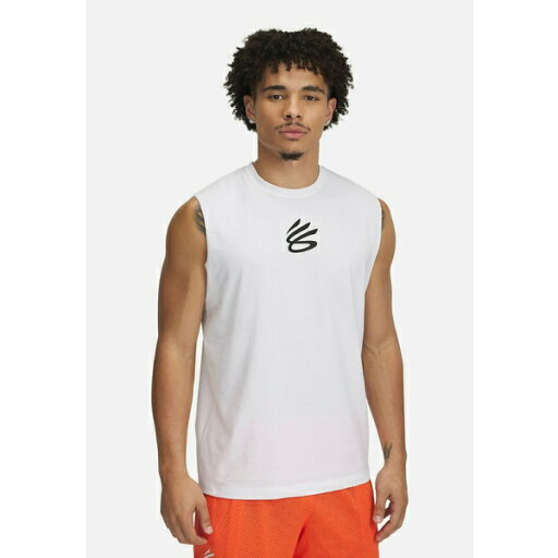アンダーアーマー メンズ バスケットボール スポーツ Top - white アンダーアーマー メンズ バスケットボール スポーツ Top - white