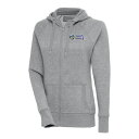 アンティグア レディース パーカー・スウェットシャツ アウター Fort Myers Mighty Mussels Antigua Women's Victory FullZip Hoodie Heather Gray