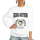 ゲームデイ レディース パーカー・スウェットシャツ アウター Georgia Southern Eagles Gameday Couture Women's It's a Vibe Classic Fleece Crewneck Pullover Sweatshirt White