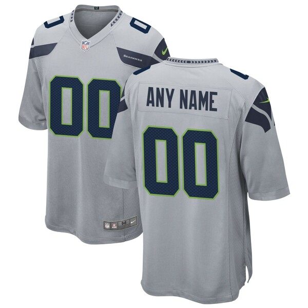 楽天astyナイキ メンズ ユニフォーム トップス Seattle Seahawks Nike Alternate Custom Game Jersey Gray