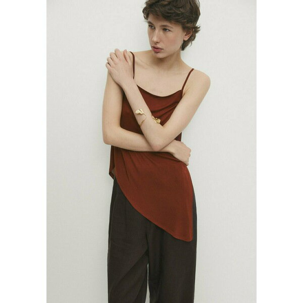 マッシモ ドゥッティ レディース Tシャツ トップス ASYMMETRIC STRAPPY - Top - dark red