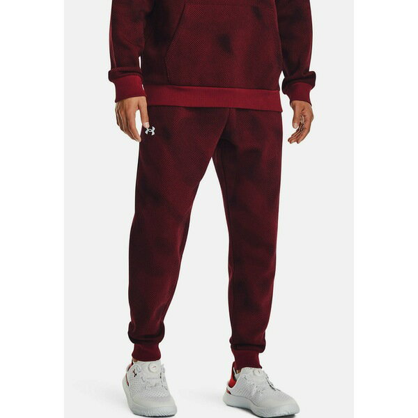 アンダーアーマー メンズ サンダル シューズ RIVAL - Tracksuit bottoms - dark maroon