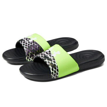 アンダーアーマー メンズ サンダル シューズ Ansa Graphic Black/Quirky Lime/White