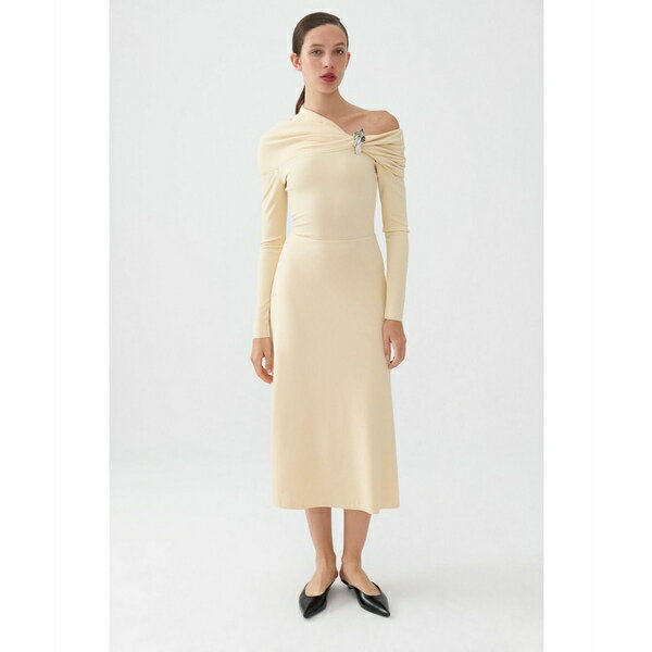 ノクチューン レディース ワンピース トップス Women's One-Shoulder Midi Dress Yellow