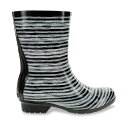 チョーカ レディース ブーツ シューズ Women's Polished Mid Rain Boot Black