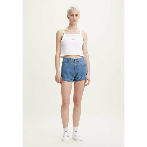 リーバイス レディース デニムパンツ ボトムス MOM A LINE SHORT - Denim shorts - light blue denim