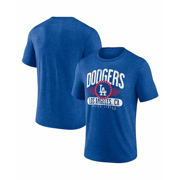 ファナティクス メンズ Tシャツ トップス Men's Branded Heathered Royal Los Angeles Dodgers Badge of Honor Tri-Blend T-shirt Heathered Royal