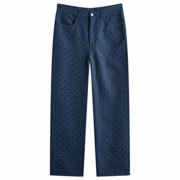 ジバンシー メンズ デニムパンツ ボトムス Givenchy Anogram Logo 5 Pockets Jeans Blue