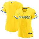 ナイキ レディース ユニフォーム トップス Boston Red Sox Nike Women's City Connect Replica Jersey Gold/Light Blue