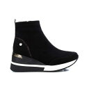 キシタイ レディース ブーツ シューズ Women's Wedge Ankle Booties By XTI Black