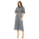 マックダガル レディース ワンピース トップス Women's Embellished Cape High Neck Midi Dress Charcoal