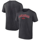 ファナティクス メンズ Tシャツ トップス Arkansas Razorbacks Fanatics Branded Campus TShirt Heather Charcoal