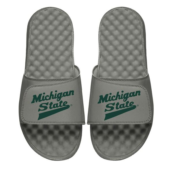 アイスライド メンズ サンダル シューズ Michigan State Spartans ISlide Alternate Logo Slide Sandals Gray