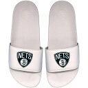 アイスライド メンズ サンダル シューズ Brooklyn Nets ISlide Primary Motto Slide Sandals White