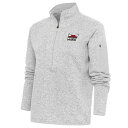 アンティグア レディース ジャケット＆ブルゾン アウター Windy City Bulls Antigua Women 039 s Fortune HalfZip Pullover Jacket Heather Gray