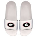 アイスライド メンズ サンダル シューズ Georgia Bulldogs ISlide Primary Logo Motto Slide Sandals White