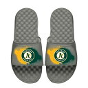 アイスライド メンズ サンダル シューズ Oakland Athletics ISlide Spray Paint Slide Sandals Gray