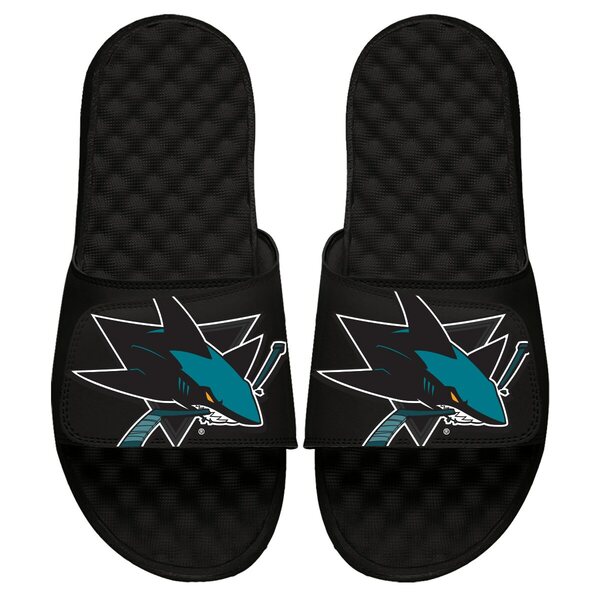 アイスライド メンズ サンダル シューズ San Jose Sharks ISlide Blown Up Logo Slide Sandals Black