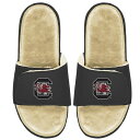 アイスライド メンズ サンダル シューズ South Carolina Gamecocks ISlide Faux Fur Slide Sandals Black/Tan