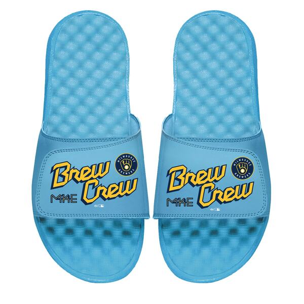 アイスライド メンズ サンダル シューズ Milwaukee Brewers ISlide City Connect Slide Sandals Light Blue