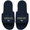 アイスライド メンズ サンダル シューズ Georgia Tech Yellow Jackets ISlide Basketball Wordmark Slide Sandals Navy