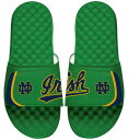 アイスライド メンズ サンダル シューズ Notre Dame Fighting Irish ISlide Jersey Slide Sandals Green