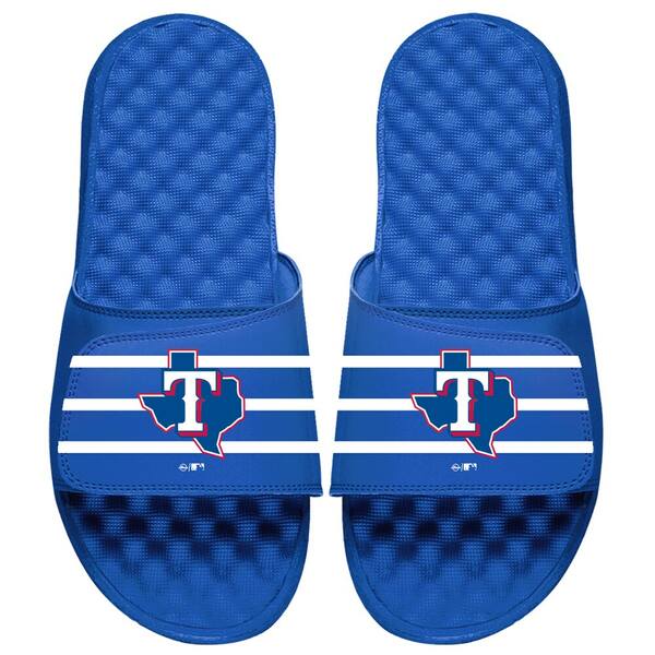 アイスライド メンズ サンダル シューズ Texas Rangers ISlide MLB Stripe Slide Sandals Royal