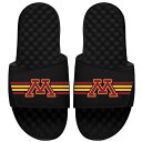 アイスライド メンズ サンダル シューズ Minnesota Golden Gophers ISlide Varsity Stripes Slide Sandals Black