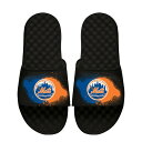 アイスライド メンズ サンダル シューズ New York Mets ISlide Spray Paint Slide Sandals Black