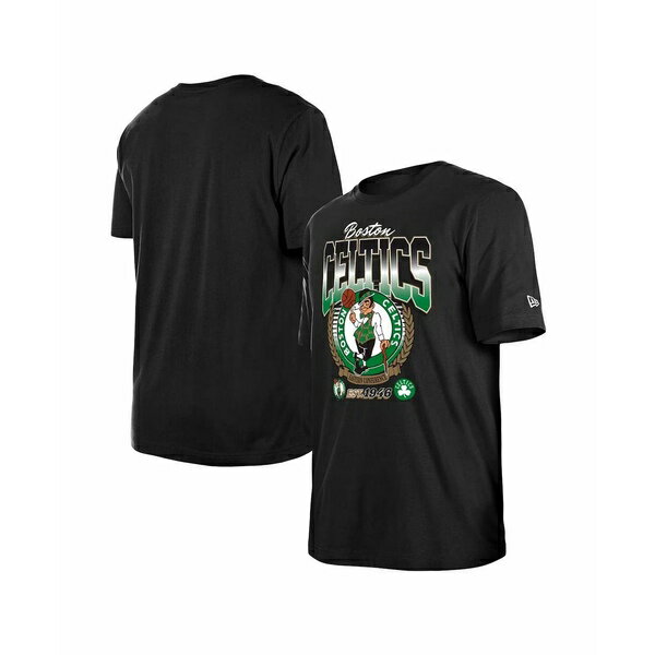 ニューエラ レディース Tシャツ トップス Men's and Women's Black Boston Celtics Summer Classics T-Shirt Black
