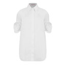 【送料無料】 ヴァレンティノ レディース シャツ トップス Rose Appliqu Poplin Shirt Bianco