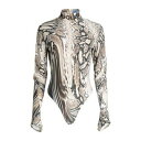 【送料無料】 マグラー レディース Tシャツ トップス Bodysuits Beige