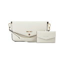 ナインウェスト レディース ショルダーバッグ バッグ Peaches Crossbody Flap with Card Case Milk