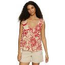 サンクチュアリー レディース カットソー トップス Women's The Time Off Printed Sleeveless Top Sunny Riviera(4)