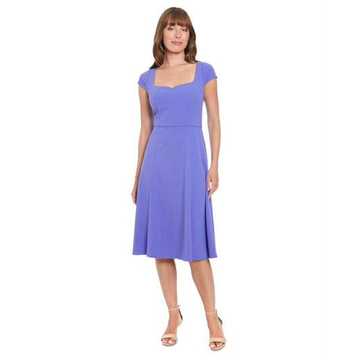 ロンドンタイムス レディース ワンピース トップス Women's Sweetheart-Neck Cap-Sleeve Dress Very Peri ロンドンタイムス レディース ワンピース トップス Women's Sweetheart-Neck Cap-Sleeve Dress Very Peri