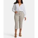 エヌワイディージェイ レディース デニムパンツ ボトムス Plus Size Joni Relaxed Capri Jeans Sandbar Stripe