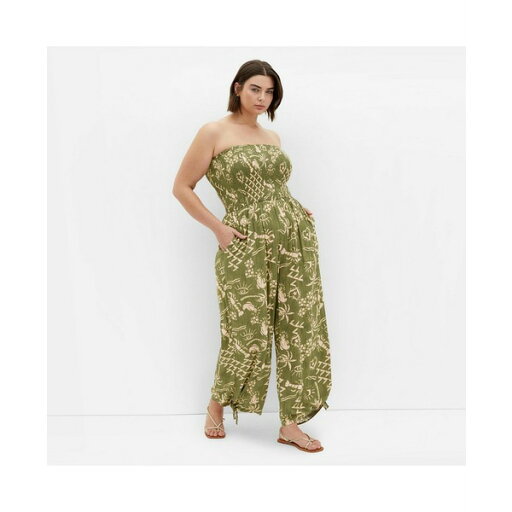 シティーシック レディース ワンピース トップス Plus Size Smocked Print Jumpsuit Vacay vibes シティーシック レディース ワンピース トップス Plus Size Smocked Print Jumpsuit Vacay vibes