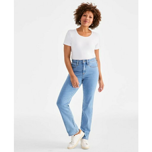 スタイルアンドコー レディース デニムパンツ ボトムス Petite Light Motif High-Rise Straight-Leg Jeans, Exclusively at Macy's Light Motif スタイルアンドコー レディース デニムパンツ ボトムス Petite Light Motif High-Rise Straight-Leg Jeans, Exclusively at Macy's Light Motif