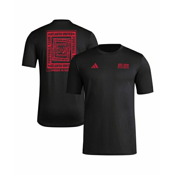 ǥ   ȥåץ Men's Black Atlanta United FC Local Wrap T-Shirt Bl...