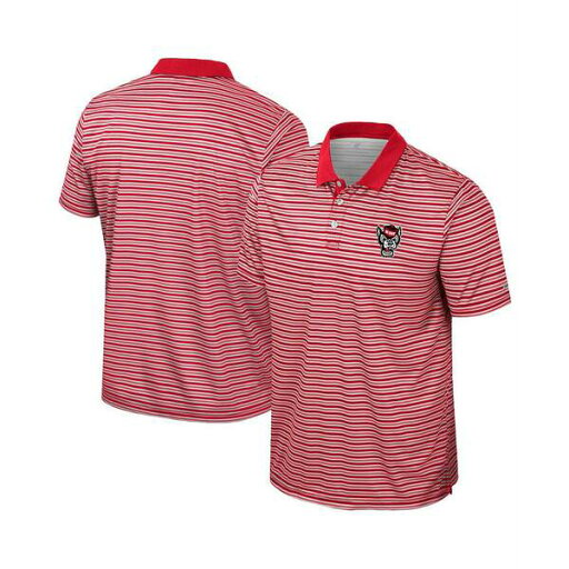 コロシアム メンズ シャツ トップス Men's Red NC State Wolfpack Striped Polo Shirt Red コロシアム メンズ シャツ トップス Men's Red NC State Wolfpack Striped Polo Shirt Red