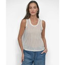 ダナ キャラン ニューヨーク レディース カットソー トップス Women's Drop Stitch Tank Top Ivory