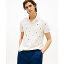 トミー ヒルフィガー メンズ シャツ トップス Men's Big & Tall All-Over Flag Polo Shirt Ivory Petal