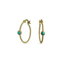ブリング レディース ピアス&イヤリング アクセサリー Twisted Cable Rope Thin Hoop Earrings Stabilized Tur...