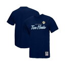ミッチェル&ネス メンズ シャツ トップス Men's Navy North Carolina Tar Heels Elite Script T-Shirt Navy