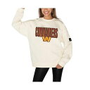 ゲームデイ レディース カットソー トップス Women's Cream Washington Commanders Premium Fleece Drop Shoulder Pullover Sweatshirt Cream