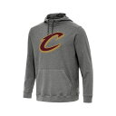 アンティグア メンズ パーカー・スウェットシャツ アウター Men's Heather Black Cleveland Cavaliers Cloud Pull...